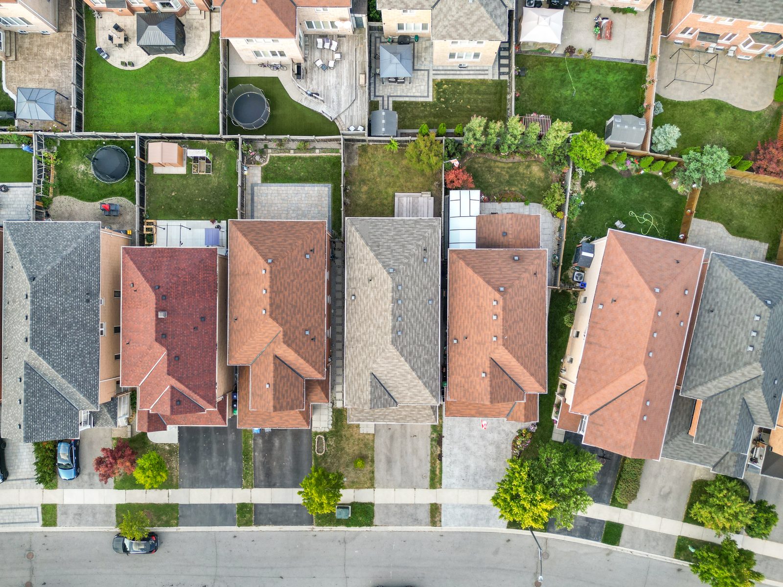 Aerial view of home and lot