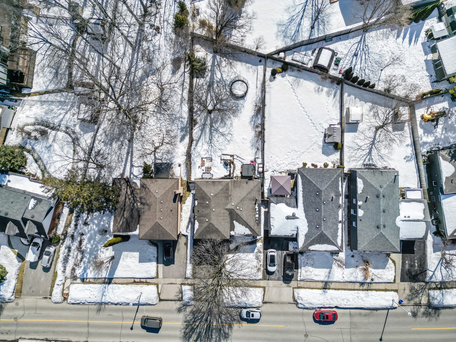 Overhead drone shot