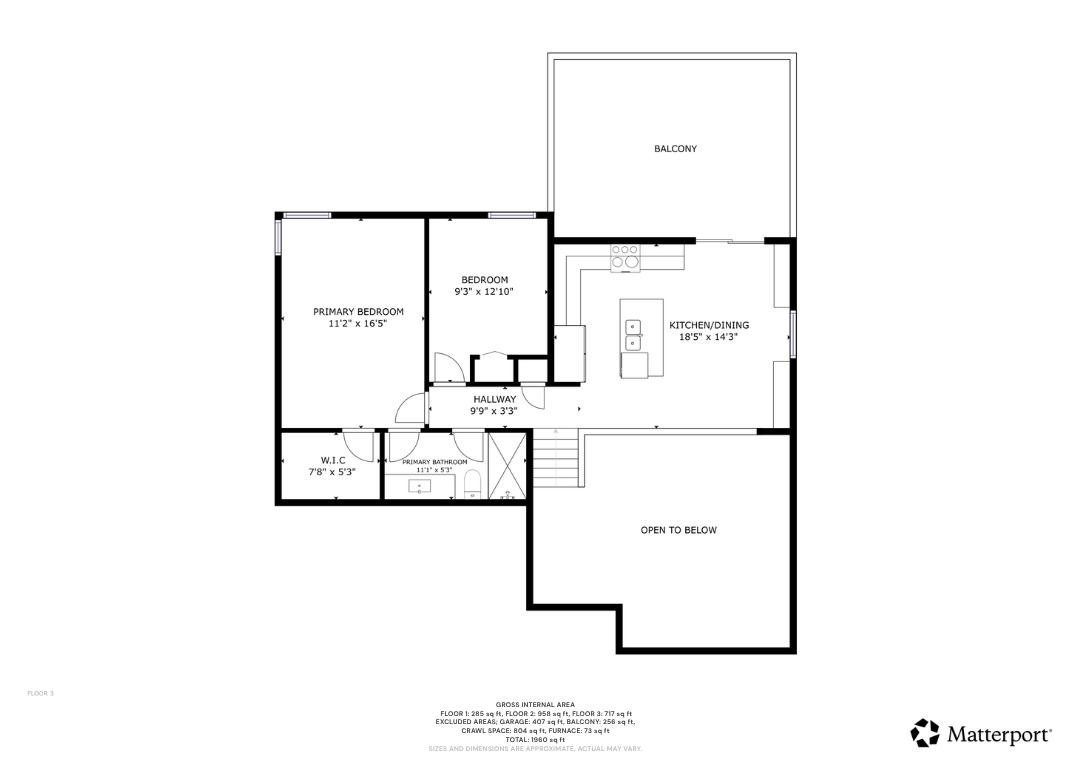 Upper floor plan