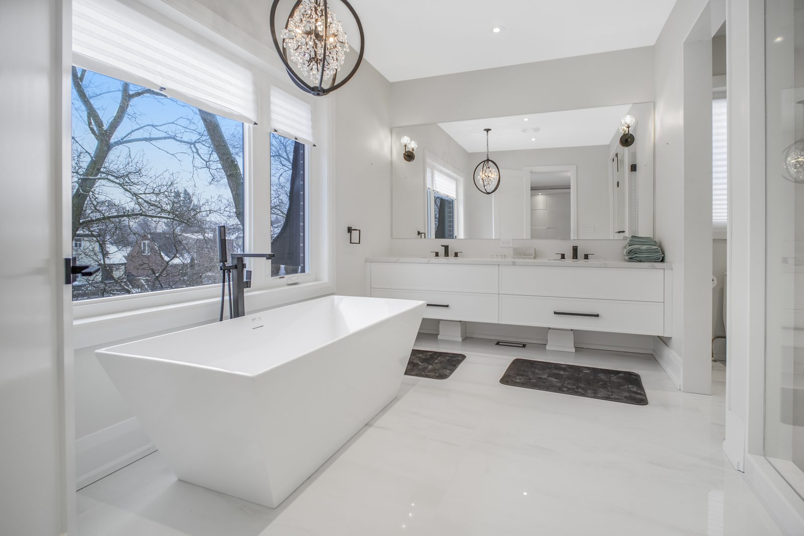 Spa-style primary bathroom