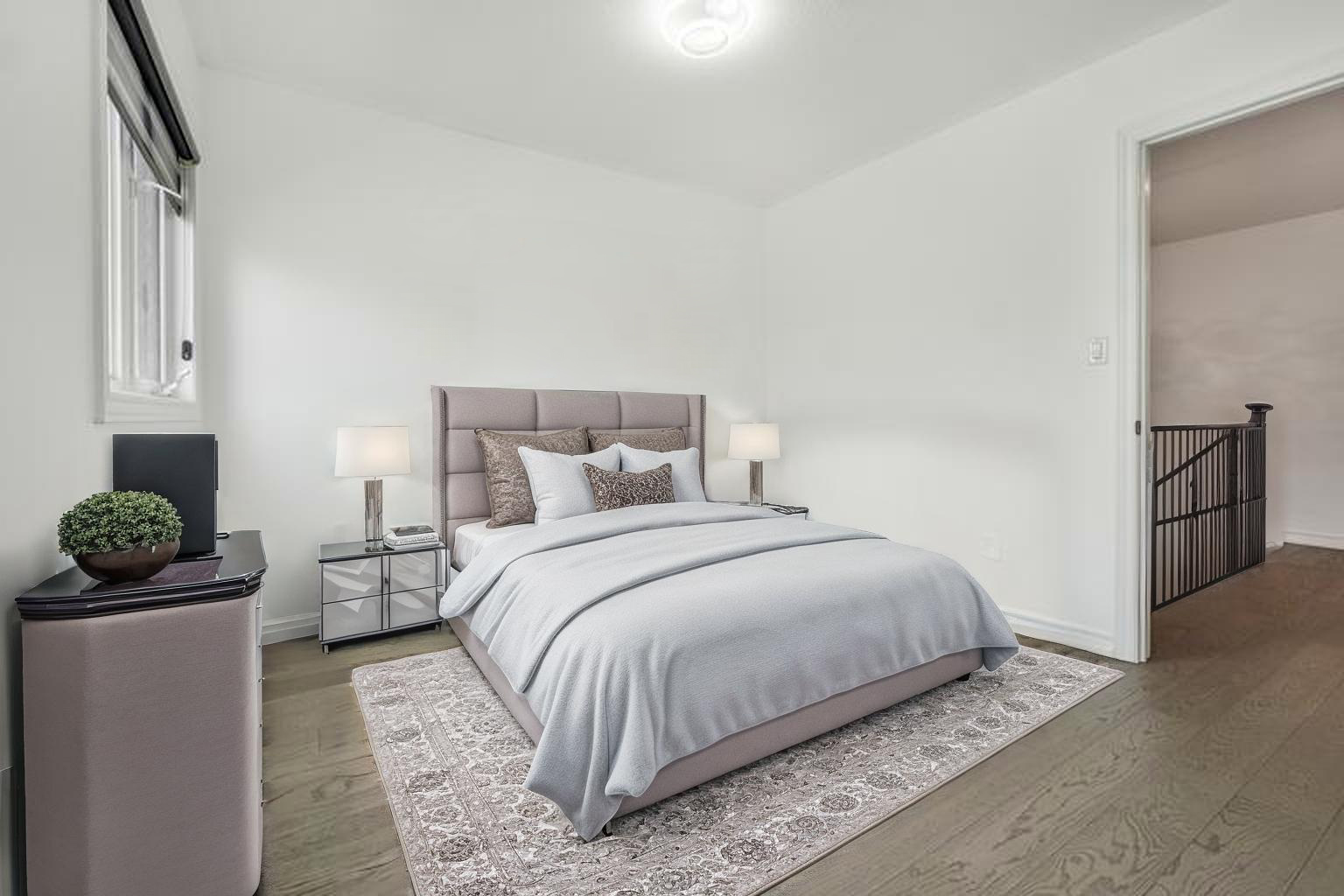 Virtually staged room