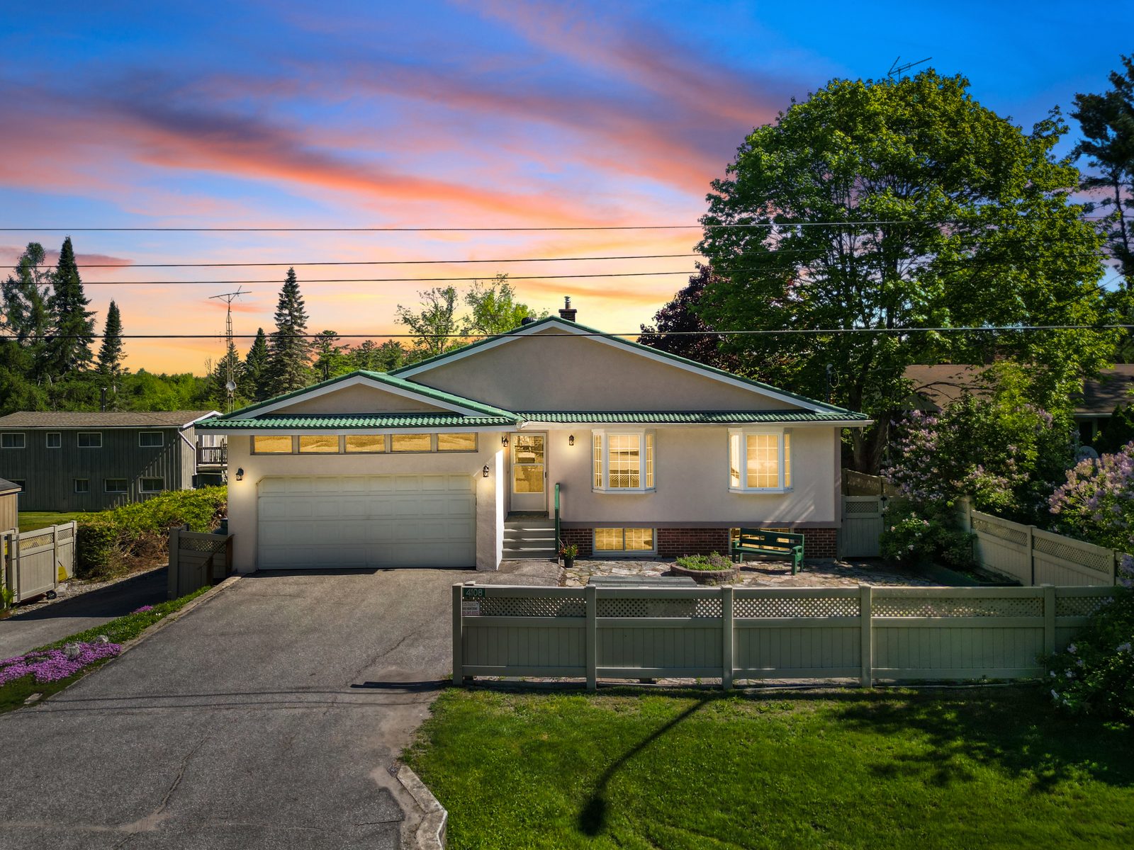 Twilight dusk exterior